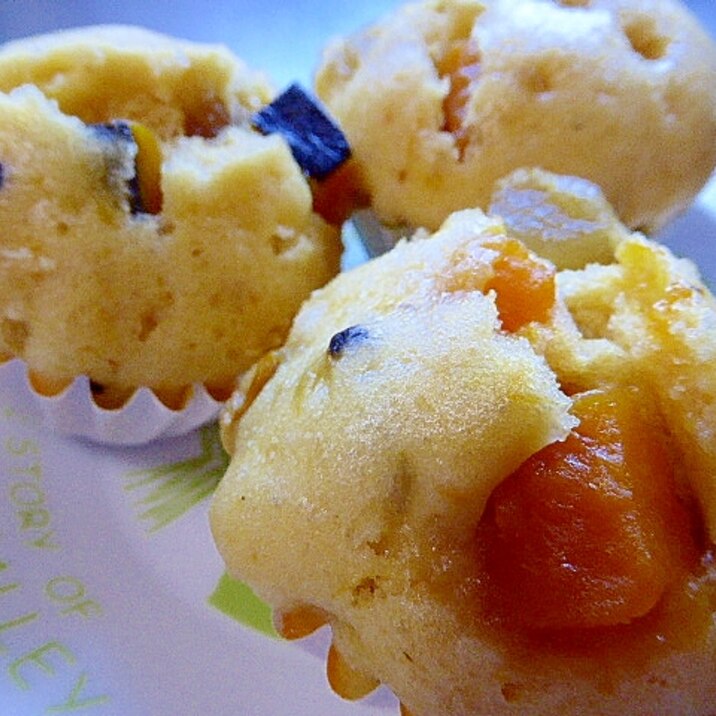 ★卵・乳不使用★ ♪さつま芋とカボチャの蒸しパン♪